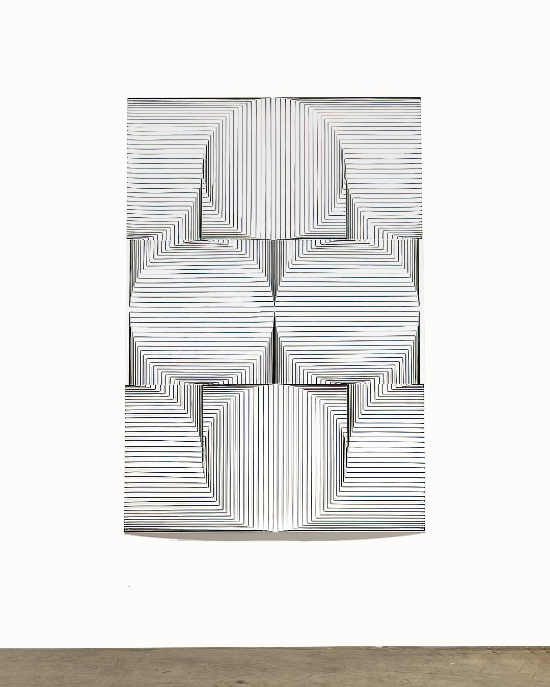 TH-instagram_NY-2-DeNoiseAI-low-light-WEB copy Tim Hawkinson, Four Lobed Drip Drawing, 2020, Ink on synthetic paper, 84 x 57 inches/213.4 x 144.8 cm