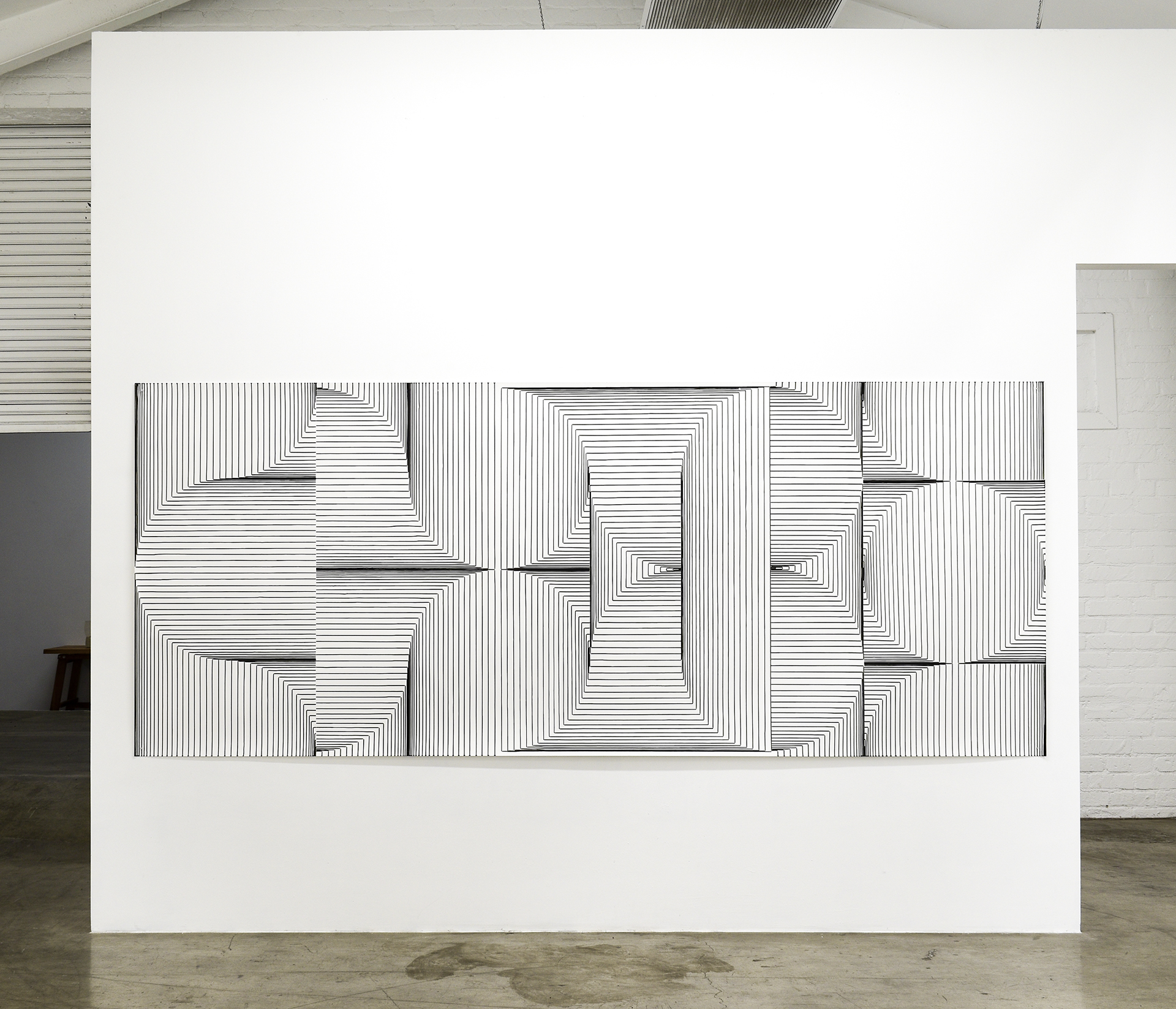 Tim Hawkinson, Caryatid, 2020, Ink on synthetic paper, 60 inches x 146 1:2 x :152.4 cm x 372.1-WEB Caryatid, 2020, Ink on synthetic paper, 60 inches x 146 1/2 x /152.4 cm x 372.1