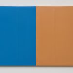 Lies Kraal, "16-5", 2016, acrylic on hardboard panels, 15 x 30 inches (diptych)