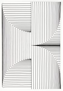 Tim Hawkinson, Triglii, 2020, Ink on synthetic paper, 60 x 40 inches / 152.4 x 101.6 cm