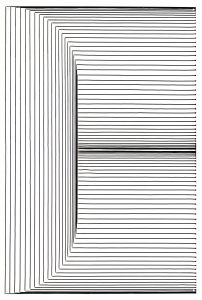 Tim Hawkinson, Lofrol, 2020, Ink on synthetic paper, 60 x 40, inches / 152.4 x 101.6 cm