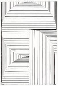 Tim Hawkinson, Omron, 2020, Ink on synthetic paper, 60 x 40 inches / 152.4 x 101.6 cm
