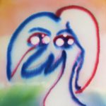 Erin Dunn, Ralphie, 2021, Watercolor on canvas, 20 x 20 in : 50.8 x 50.8 cm