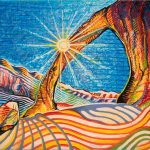 Corona Arch 3, 2025,  Acrylic on Panel, 12 x 16 inches