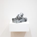 Desperate Figure, 2026, Cast aluminum, 11.5 x 5.5 x 8 in / 29.21 x 13.97 x 20.32 cm