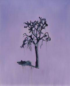 Donnie Molls Dripping Tree 1, 2026 Mixed Media oil on paper 16 x 19 in / 40.64 x 48.26 cm Framed: 20.75 x 16.625 / 52.7 x 42.2 cm