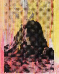 Donnie Molls Rock Wall 2, 2026 Mixed Media acrylic on paper 16 x 19 in / 40.64 x 48.26 cm Framed: 20.75 x 16.625 / 52.7 x 42.2 cm