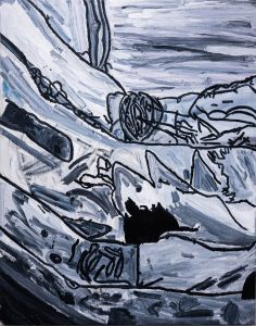 Alex Parrasch, Follies, 2025, Oil on canvas, 60 x 47 inches