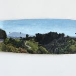 Gary Wood | View From Moon Canyon, 2026 | Oil on wood | 8 x 26.5 in