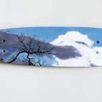 Gary Wood | Your Absence has Gone Through Me (for C D-s), 2026 | Oil on fiberglass | 6 x 23 in