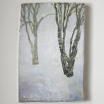 Lucas Reiner | Falls Village #9, 2021 | Tempera and plaster on muslin on wood | 11 x 7 in