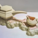 Michael Pierzynski | Loaded, 2002 | Ceramic and acrylic paint | 7 x 19 x 8 in