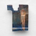 Cynthia Minet | Spill, 2026 | Oil paint on cast aluminum | 8 x 6.5 x 1.25 in